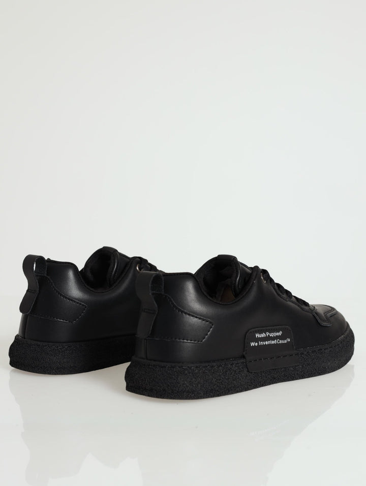 Lace-Up Sneaker With Gum Sole - Black/White