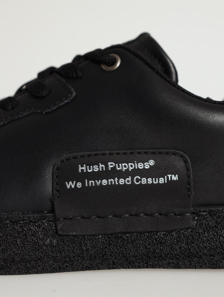 Lace-Up Sneaker With Gum Sole - Black/White