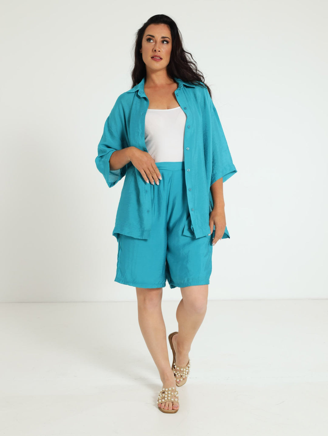 Oversized Satin Shirt