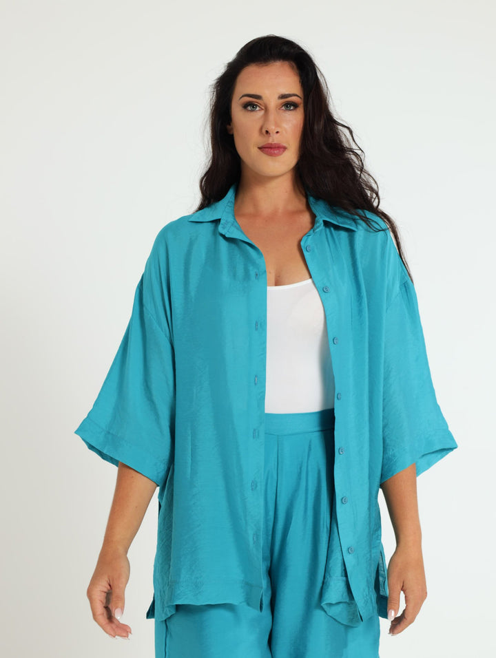 Oversized Satin Shirt