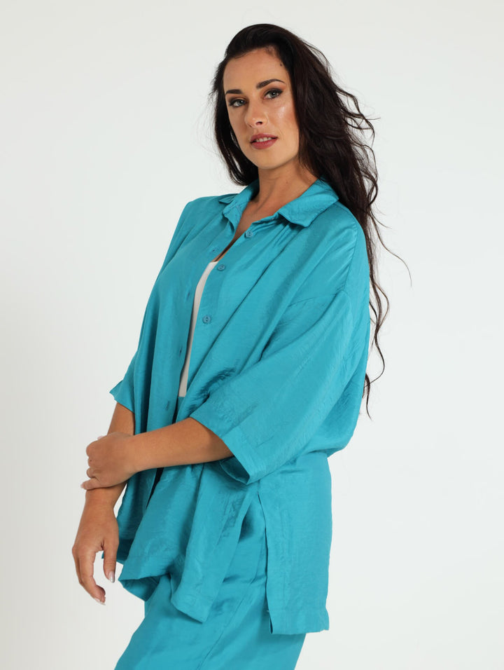 Oversized Satin Shirt