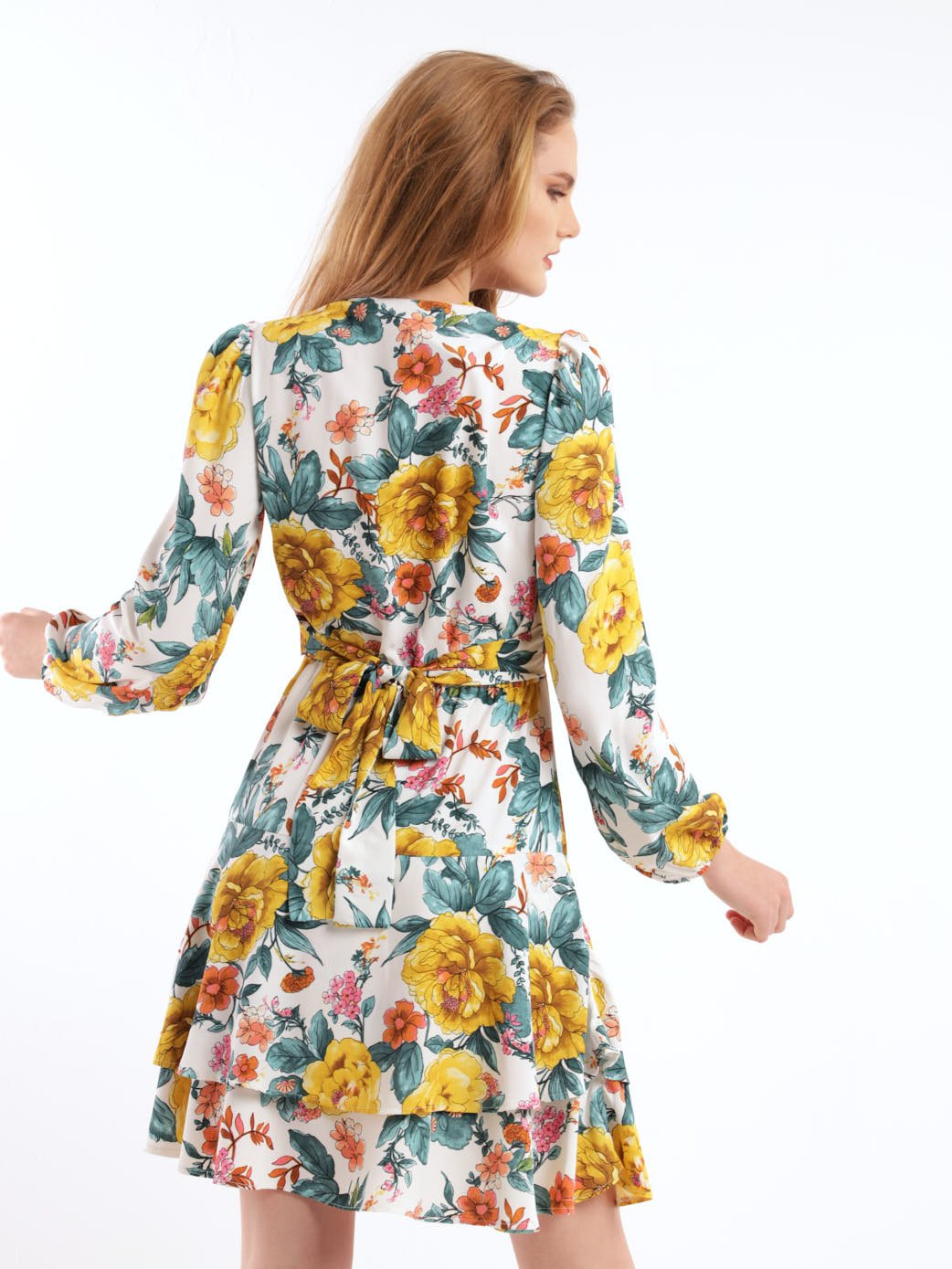 Ladies Floral Long Sleeve Dress