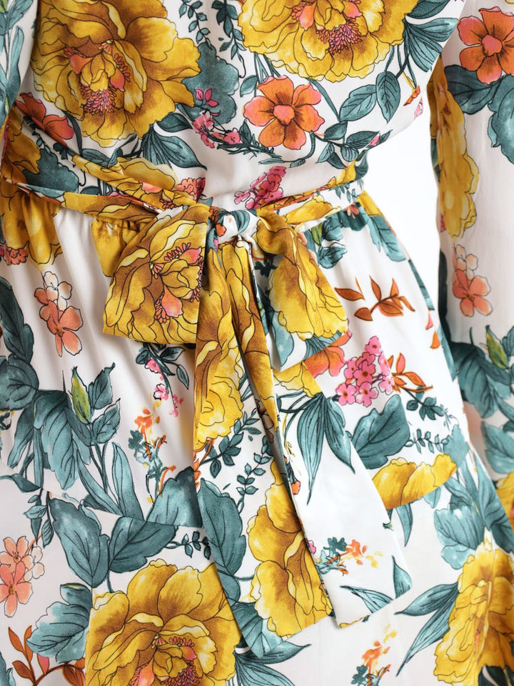 Ladies Floral Long Sleeve Dress