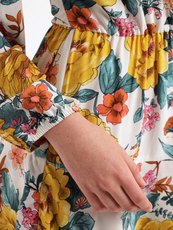 Ladies Floral Long Sleeve Dress