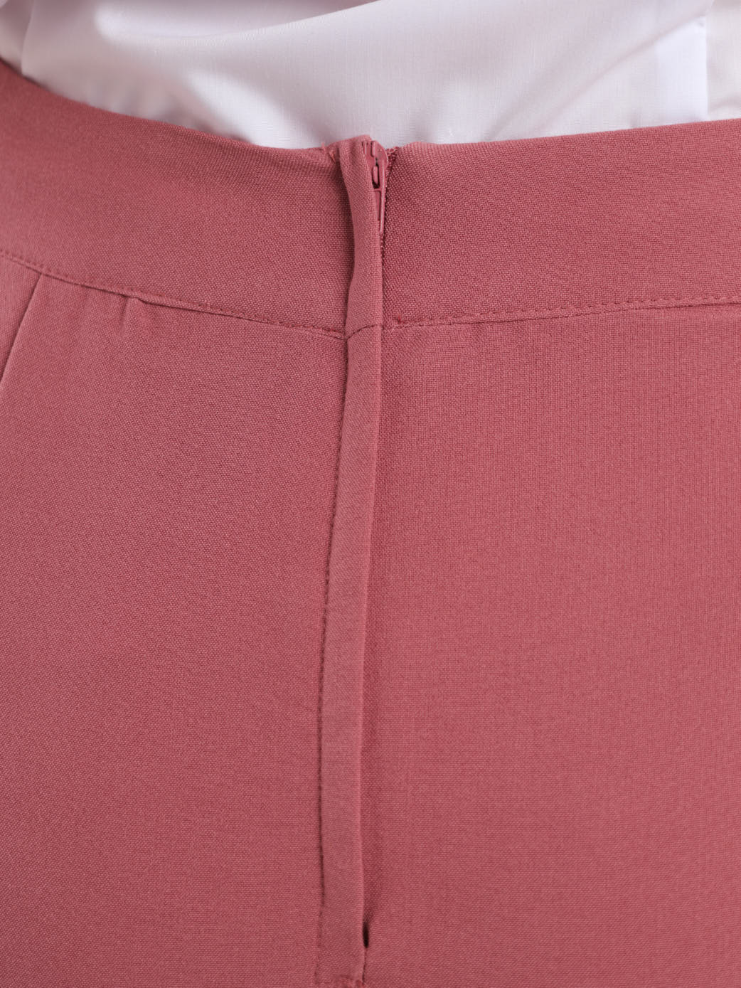 Ladies Frill Hem PV Skirt - Dusty Pink