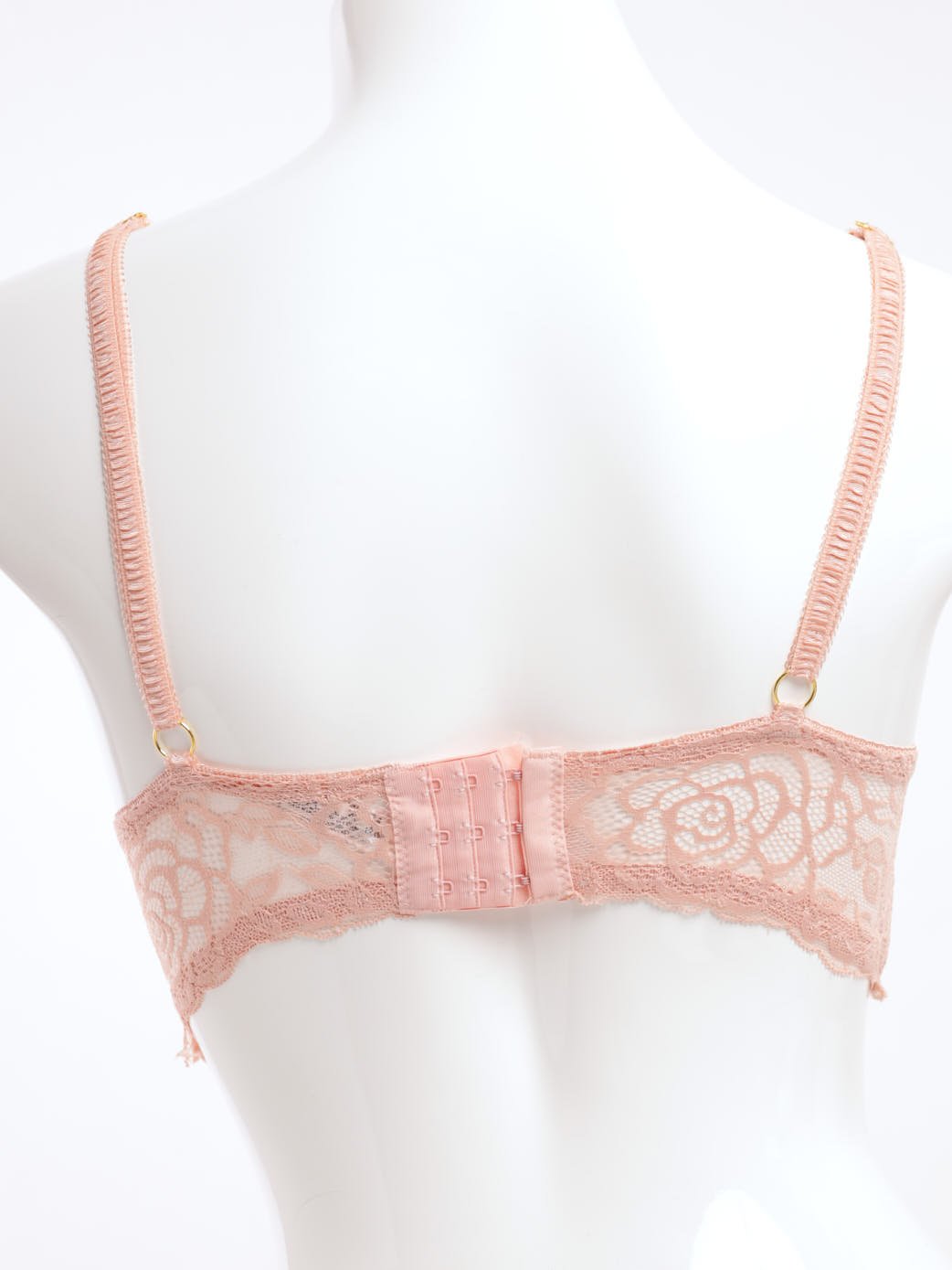 Ladies Daisy Lace Longline Bra - Pink
