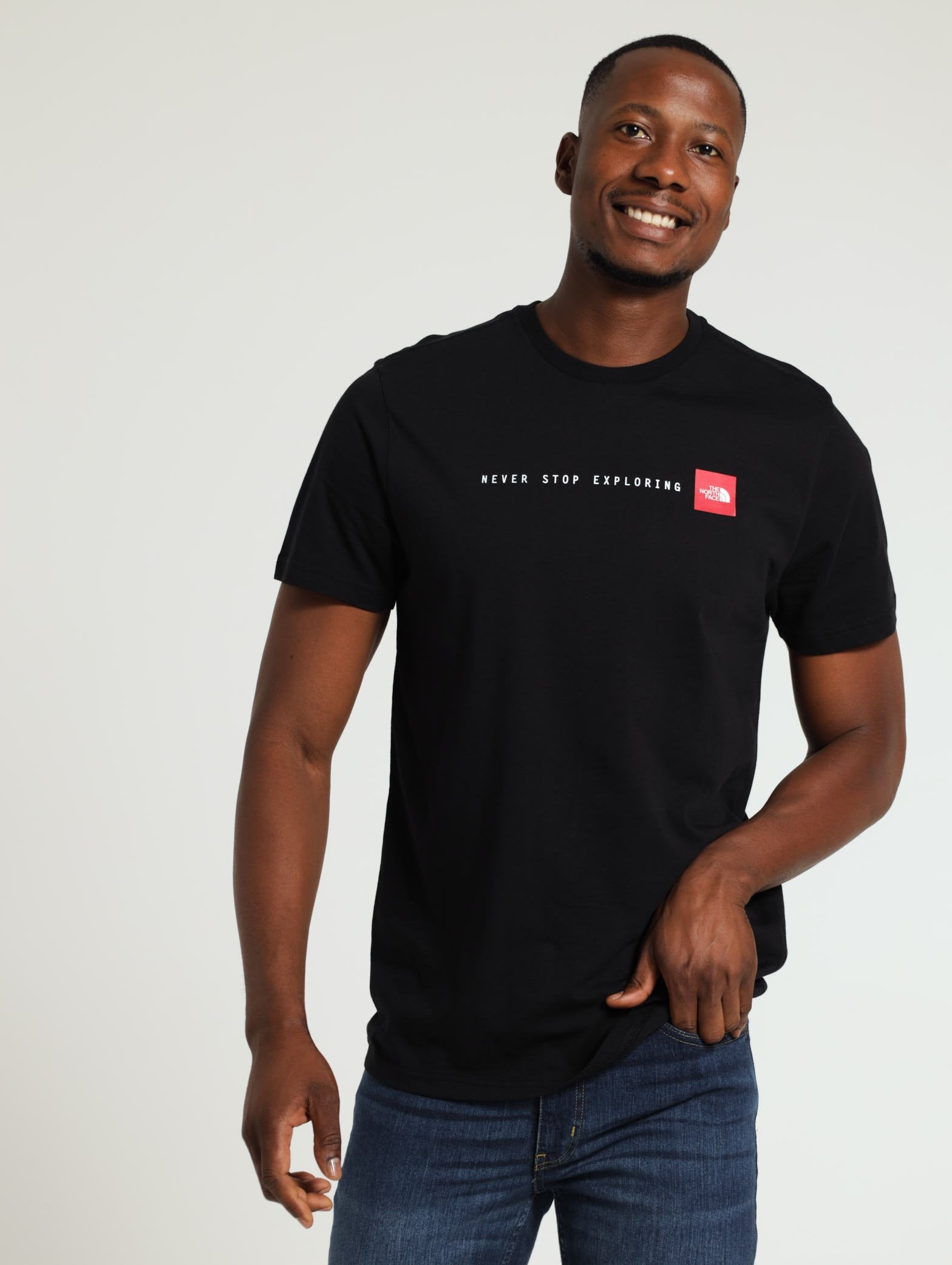Never Stop Exploring Tee Black Edgars