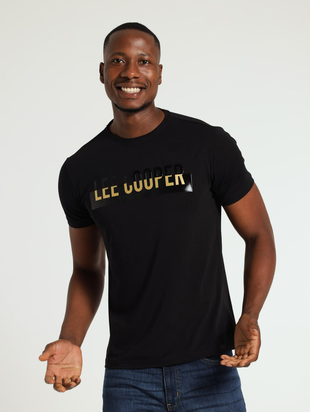 Sonny Metalic Print Tee - Black