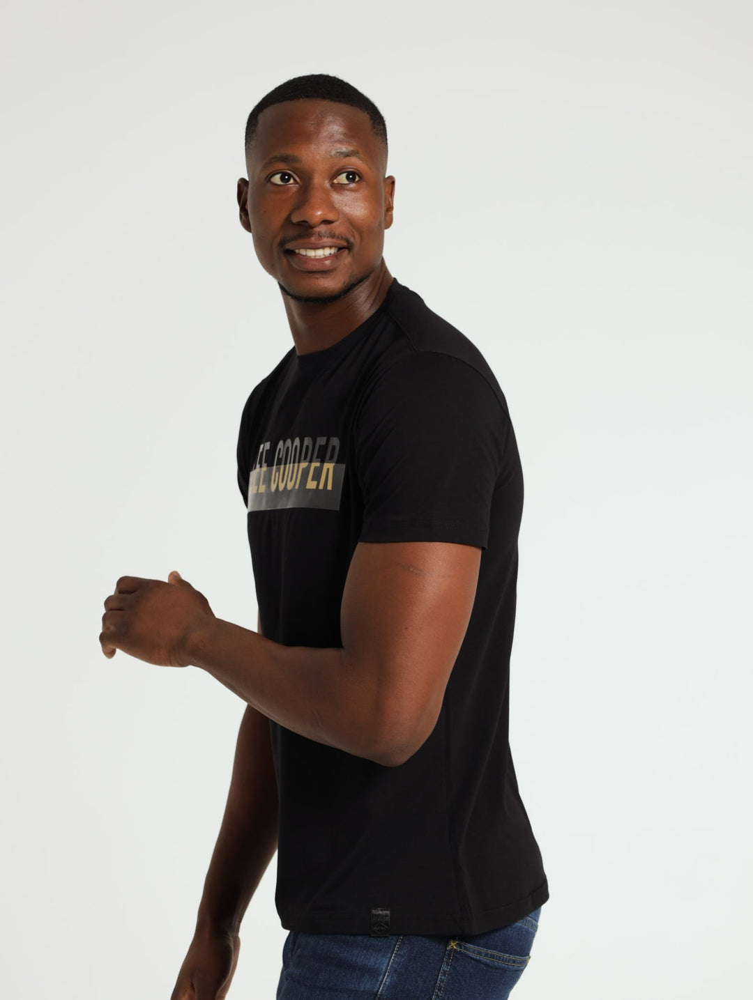 Sonny Metalic Print Tee - Black