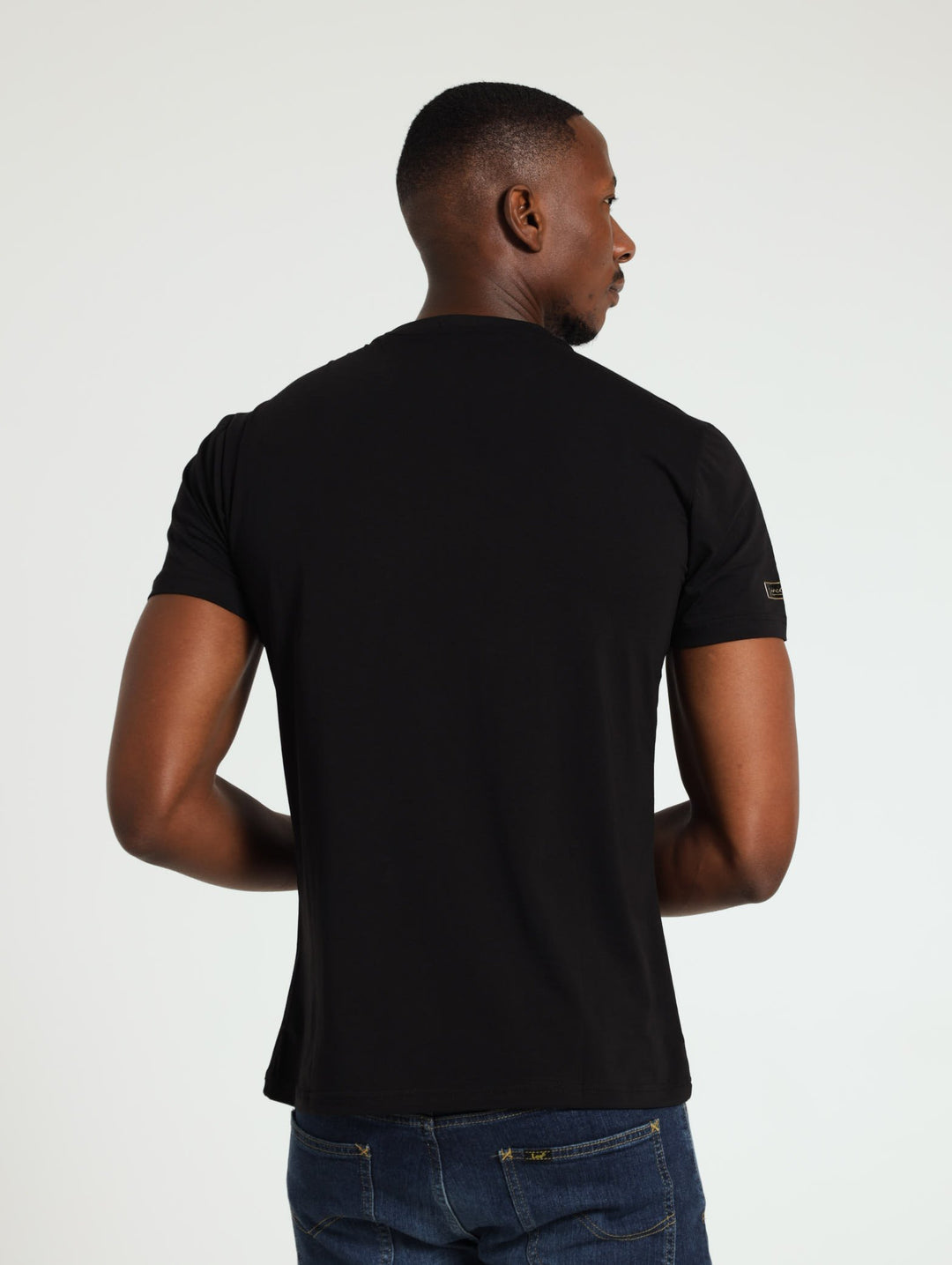 Sonny Metalic Print Tee - Black