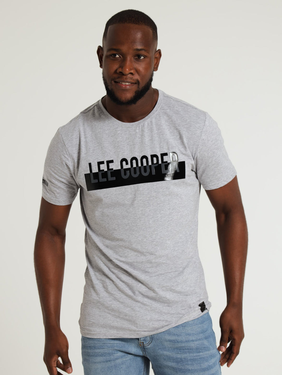 Sonny Metalic Print Tee - Grey Melange