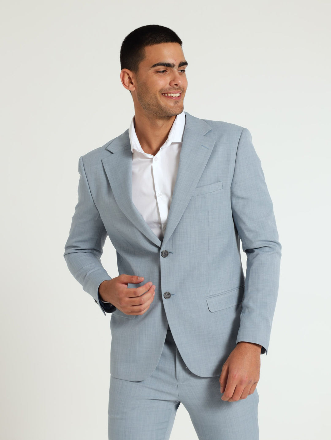 Slim Essential Suit Jacket - Smokey Blue