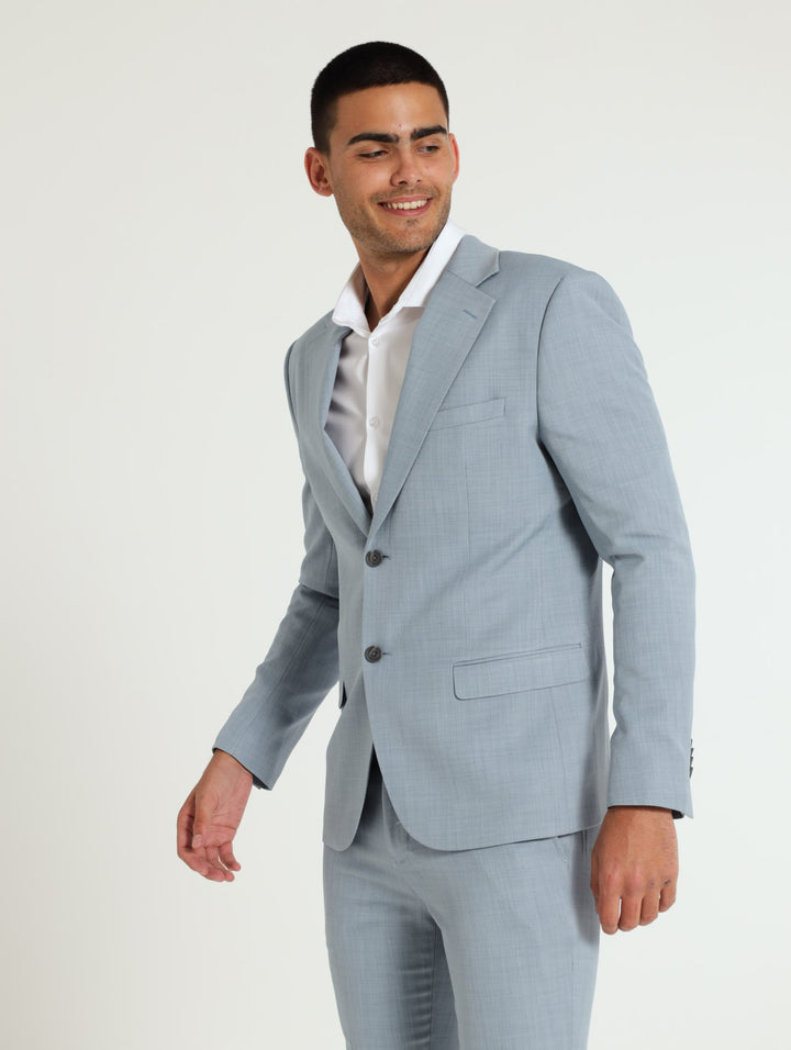 Slim Essential Suit Jacket - Smokey Blue