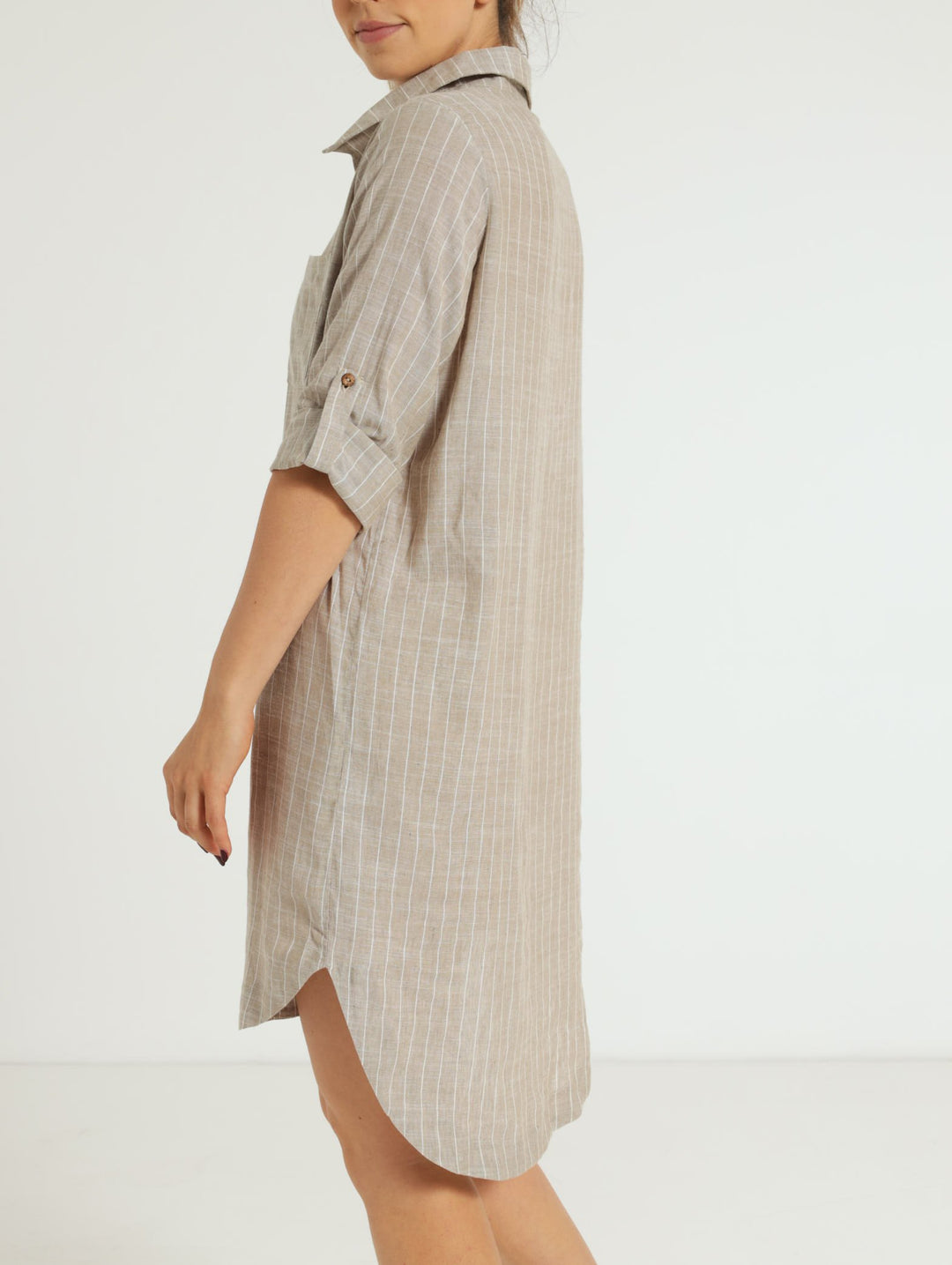 Shirt Dress - Stone