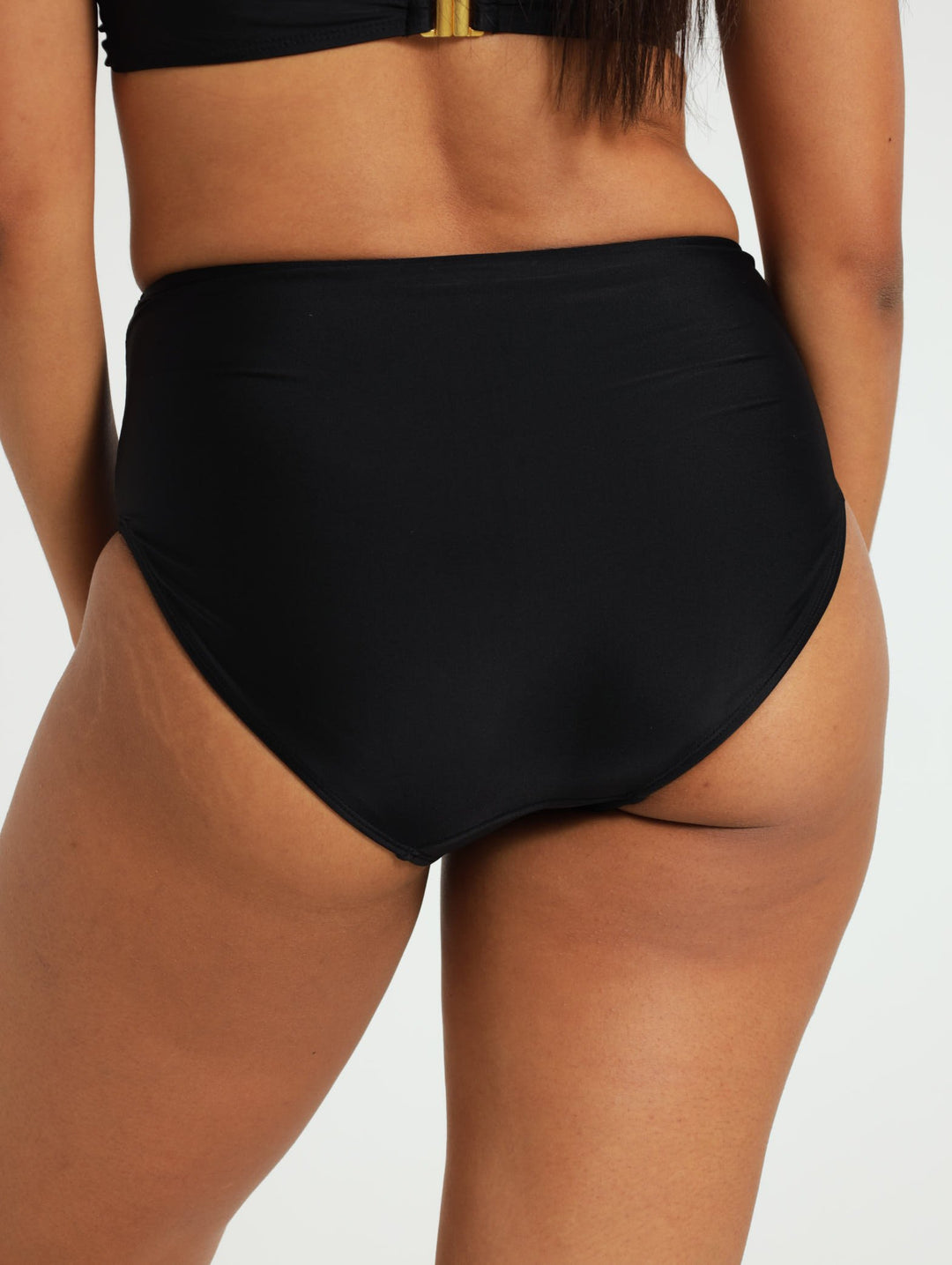 High Waisted Bikini Bottom - Black