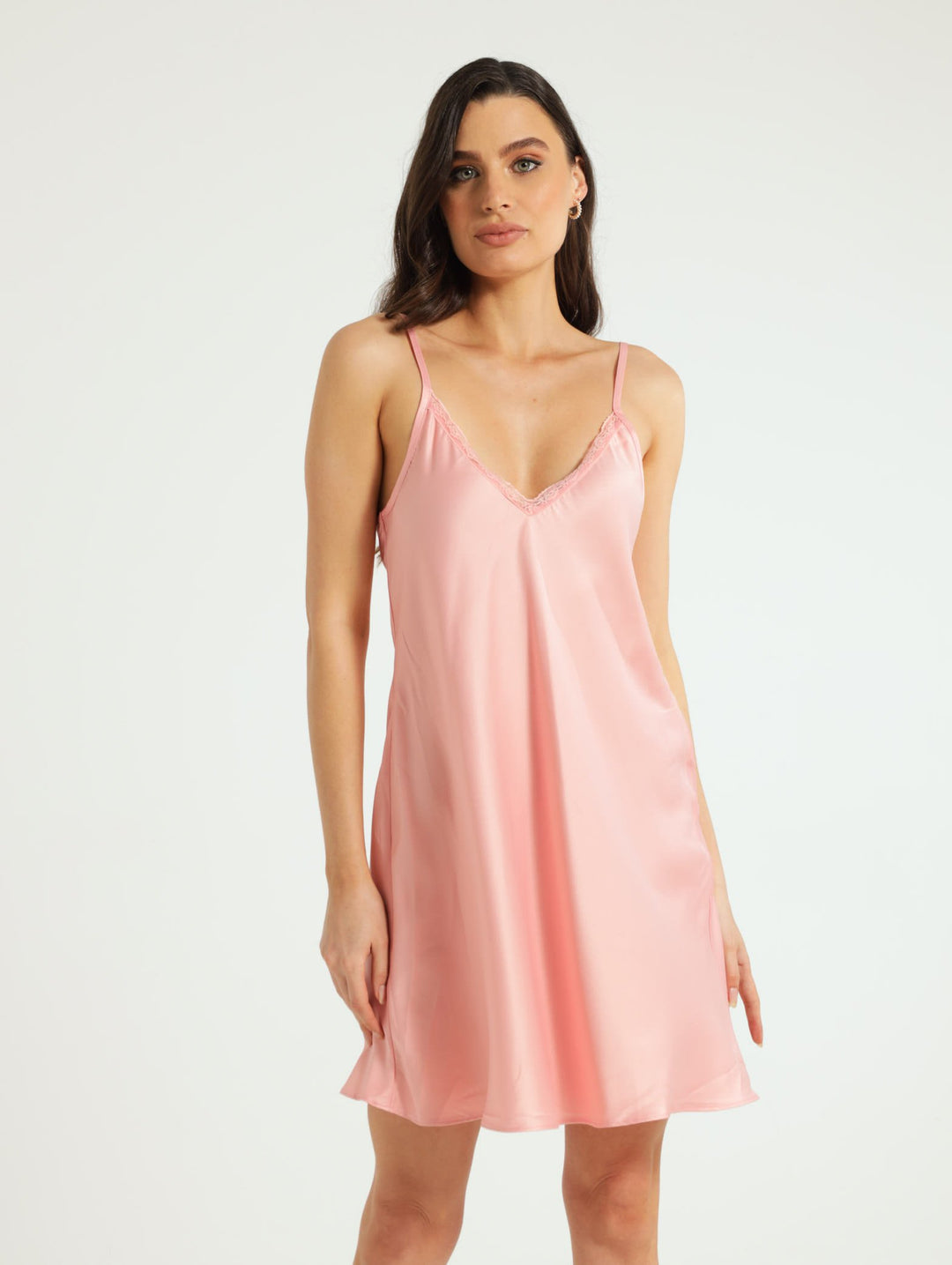 Floral Gown & Chemise Set - Pink