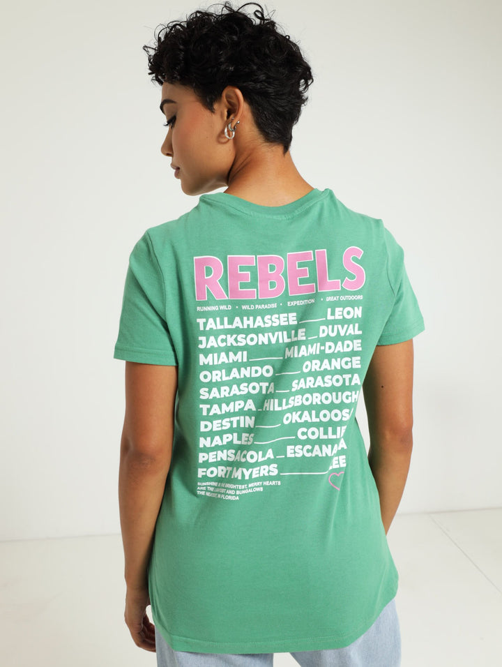 Back Printed Regular Tee - Green