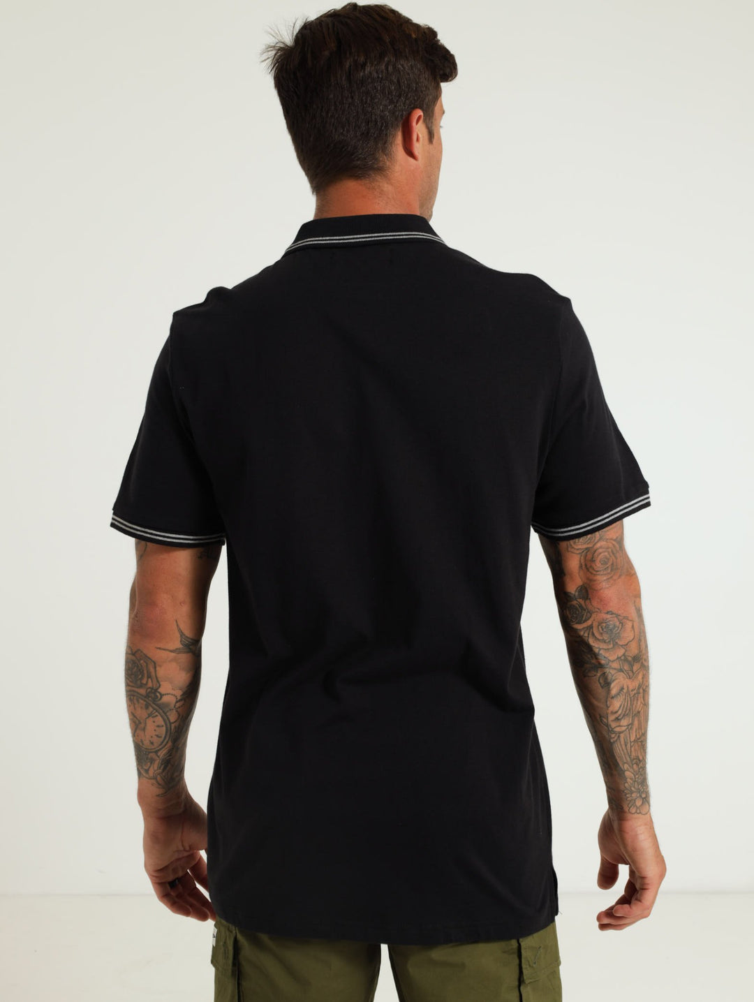 Single Jersey Tip Golfer - Black