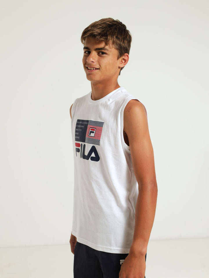 Boys Matthew Vest - White