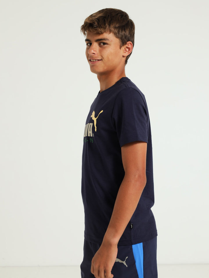 Boys No1 Logo Celeb Tee - Navy