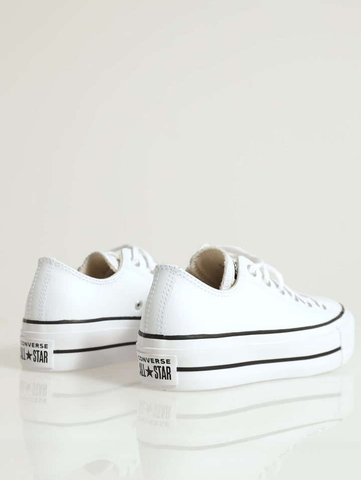 Chuck Taylor All Star Lo Leather Platform Sneaker - White