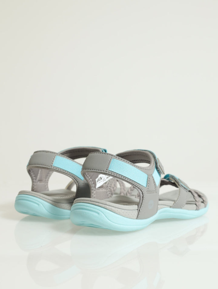 Anselia Multi Velcro Strap Sandal - Grey