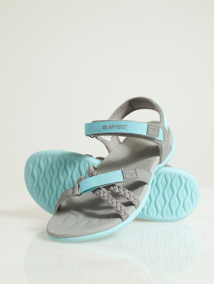 Anselia Multi Velcro Strap Sandal - Grey