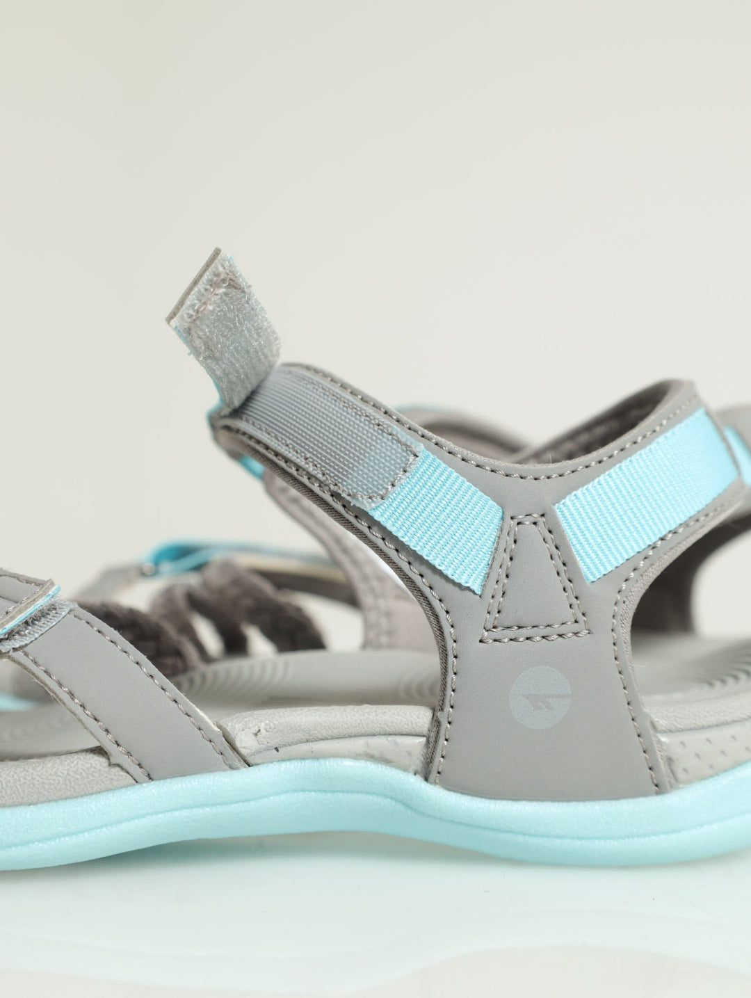 Anselia Multi Velcro Strap Sandal - Grey