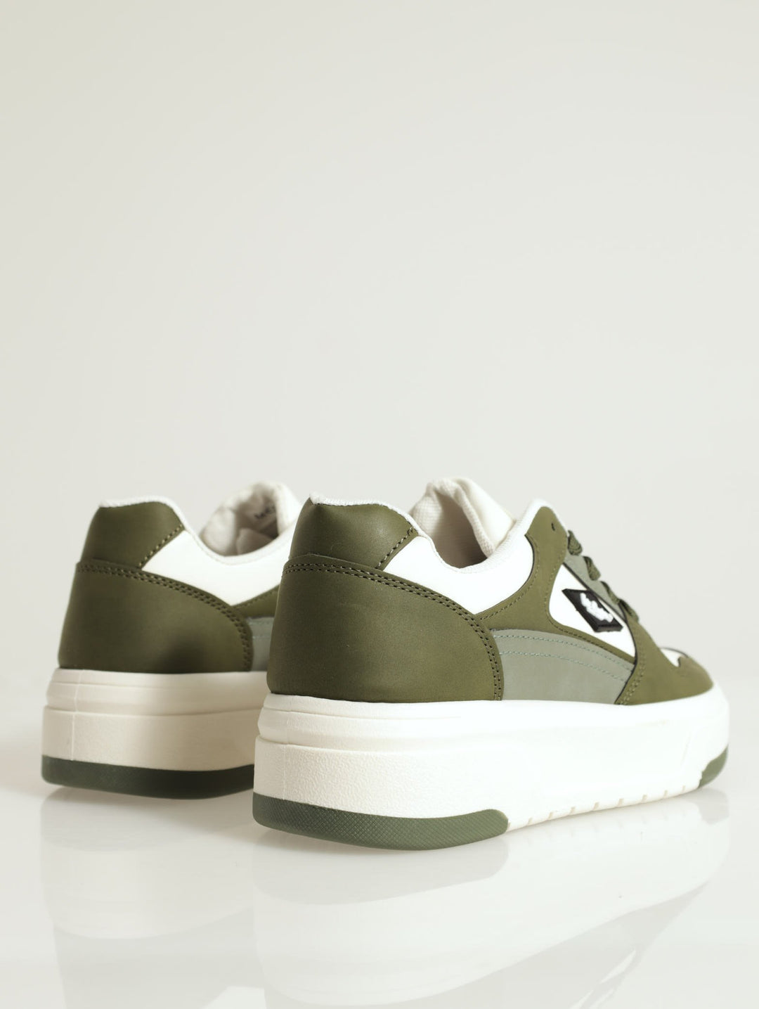 Merle Side Logo Platform Sneaker - Olive