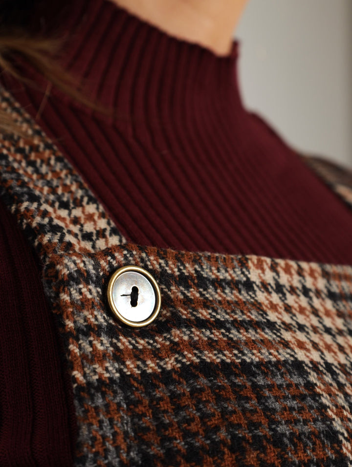 Check Pini Dress - Brown