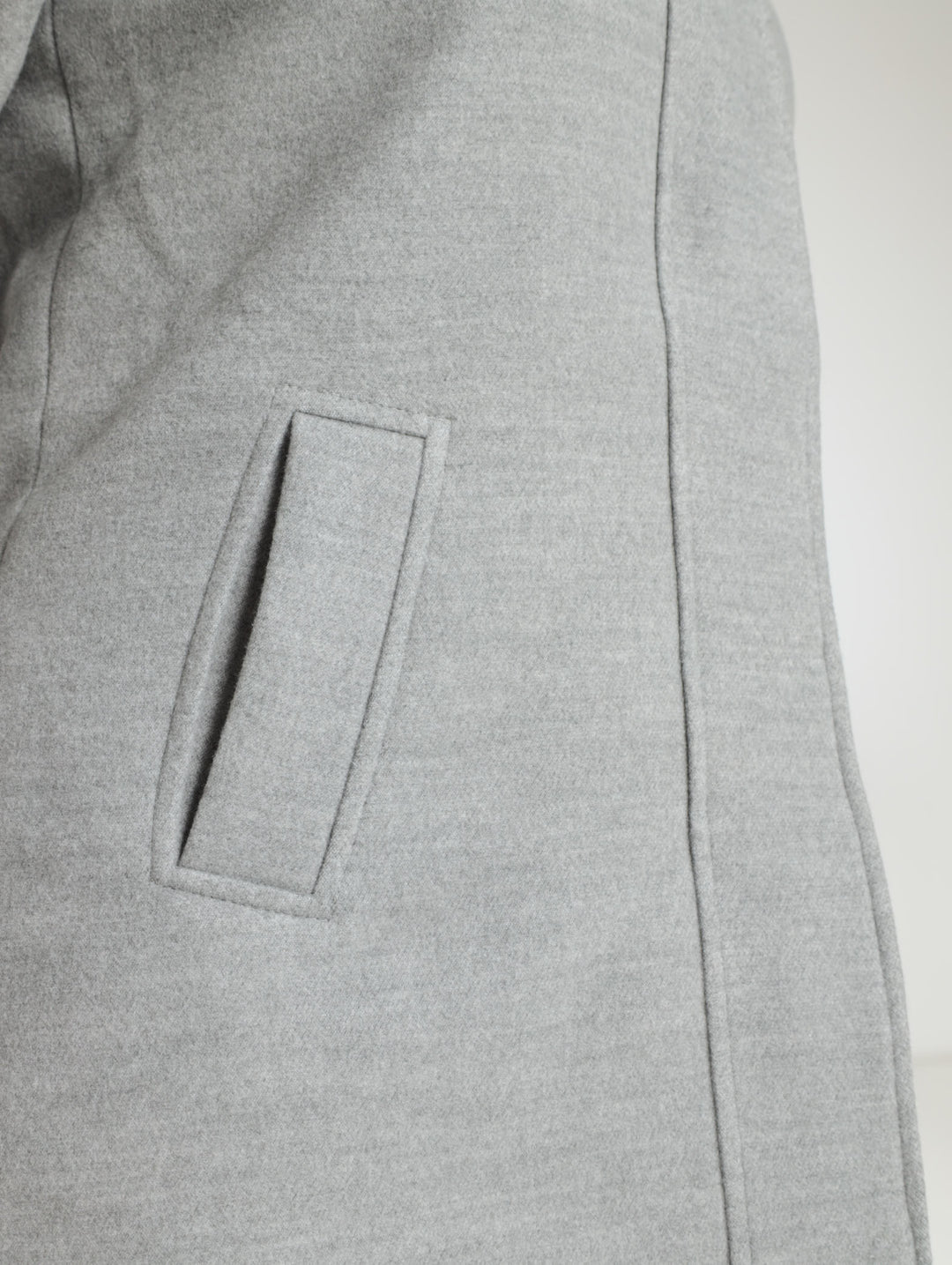 Aysemetrical Coat - Light Grey