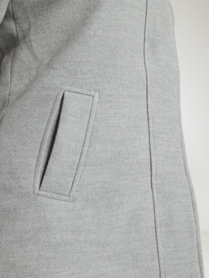 Aysemetrical Coat - Light Grey