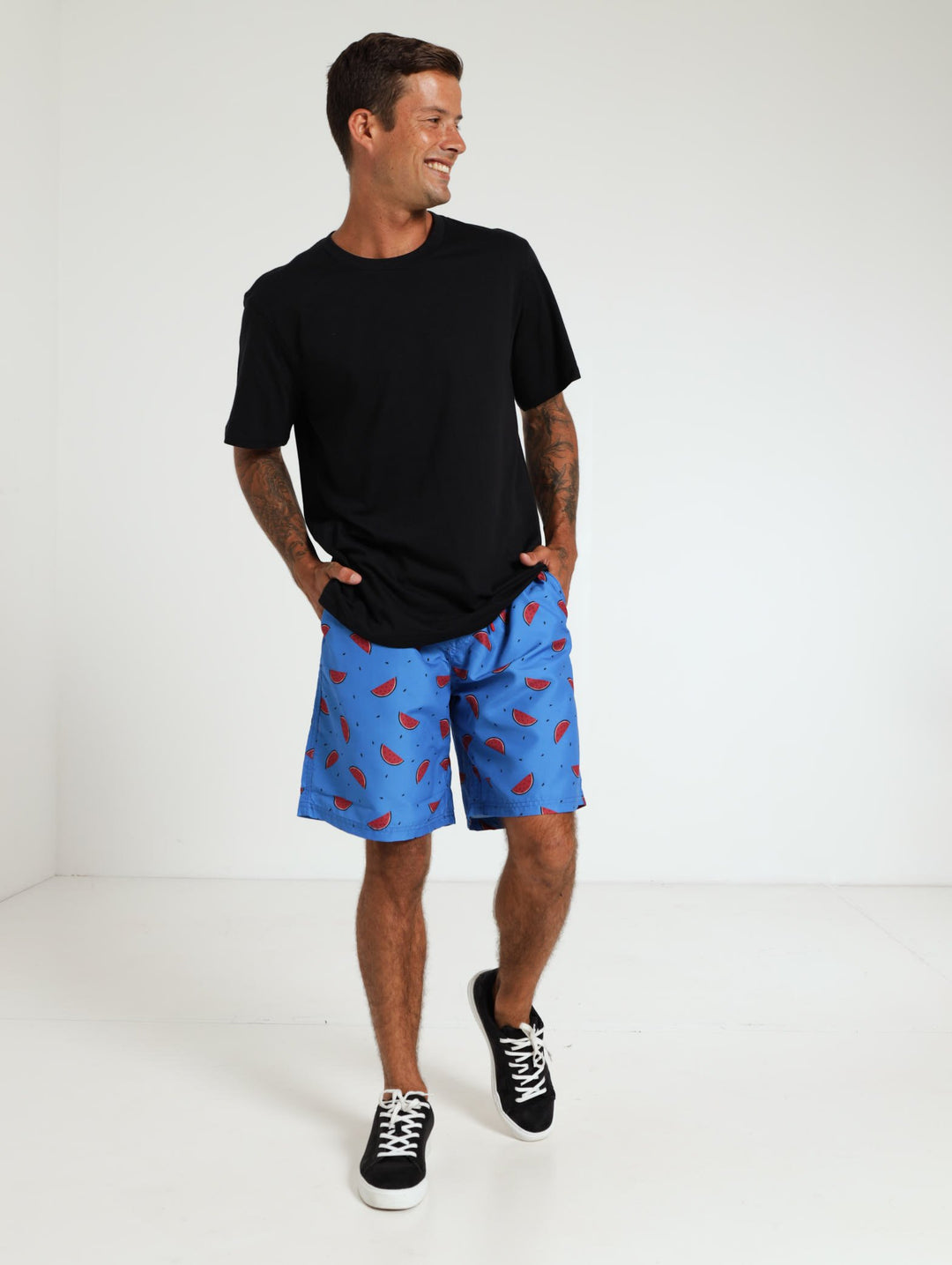Men's Printed Watermelon Short - Blue