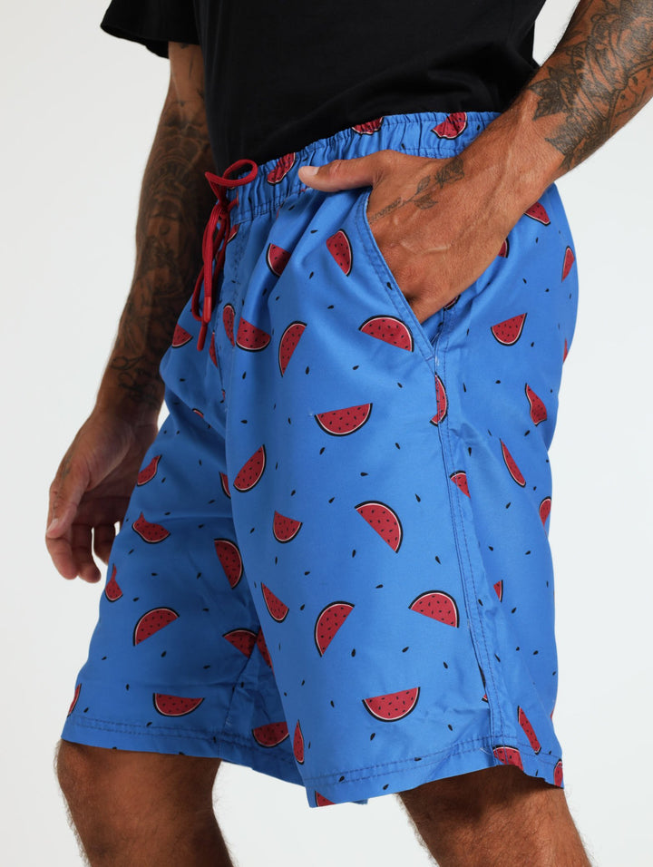 Men's Printed Watermelon Short - Blue