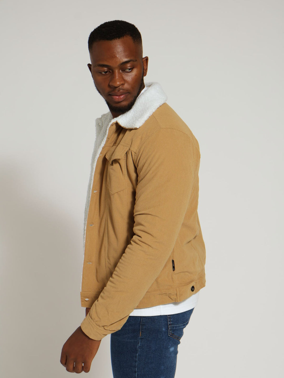 Corduroy Trucker Jacket - Beige