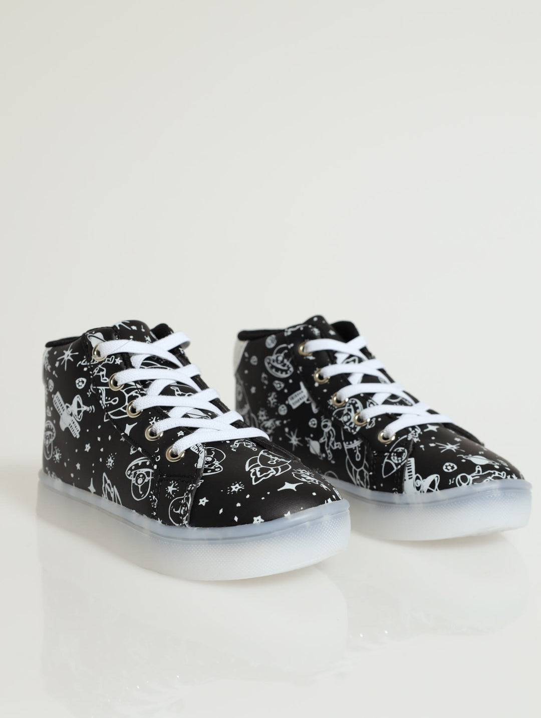 Pre-Boys Galaxy Light-Up Sneaker - Black