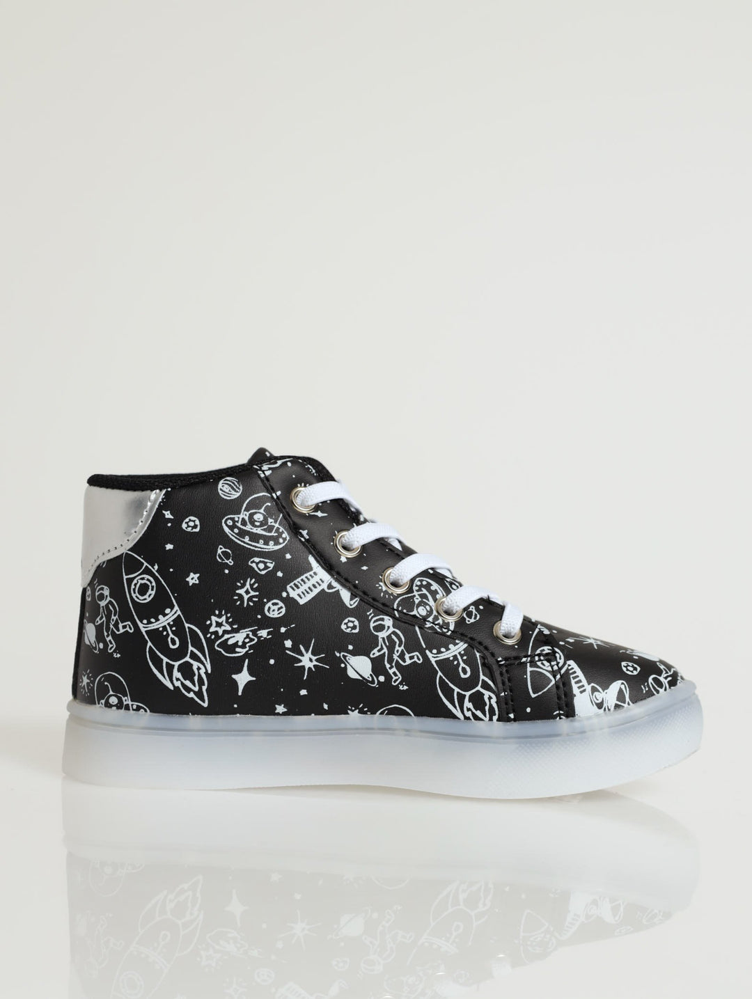 Pre-Boys Galaxy Light-Up Sneaker - Black