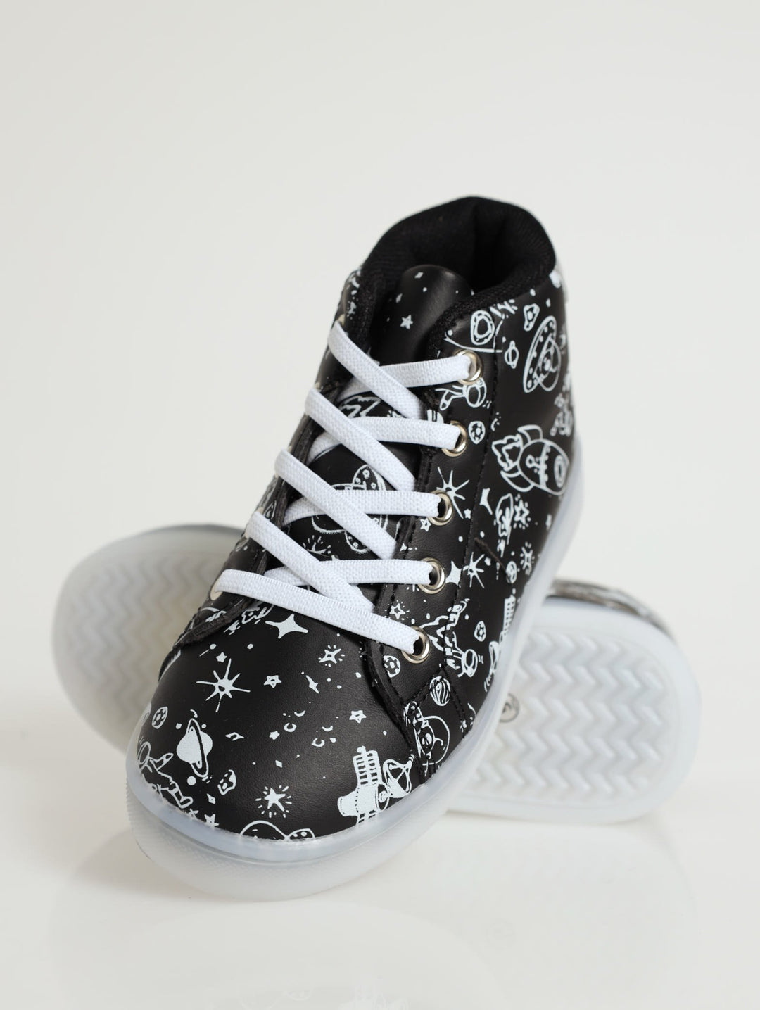 Pre-Boys Galaxy Light-Up Sneaker - Black