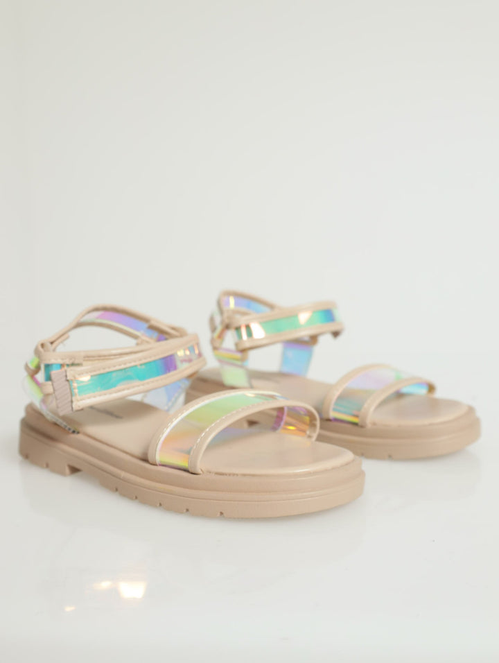 Girls Holo Sandal - Nude