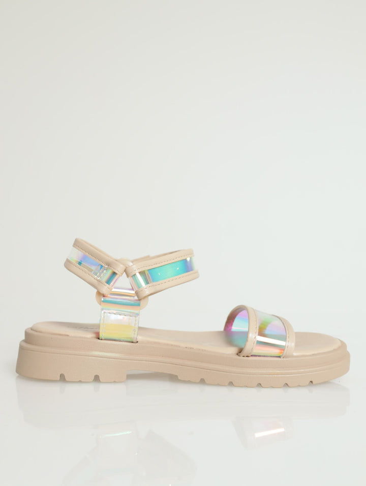 Girls Holo Sandal - Nude