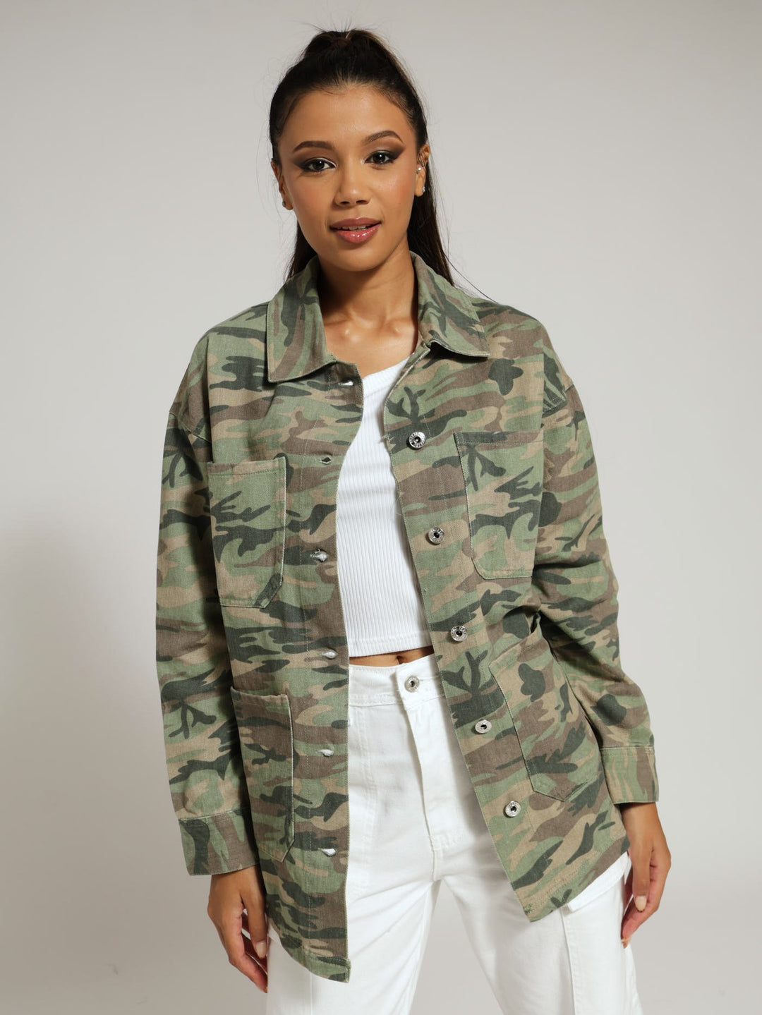 Camo Shacket - Fatigue