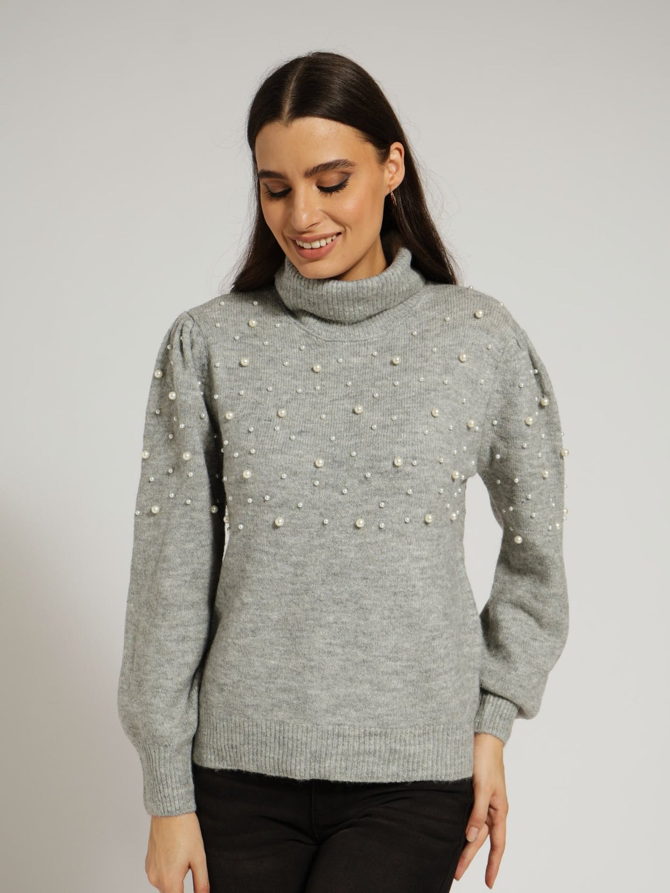 Pearl Pullover Grey Melange Edgars