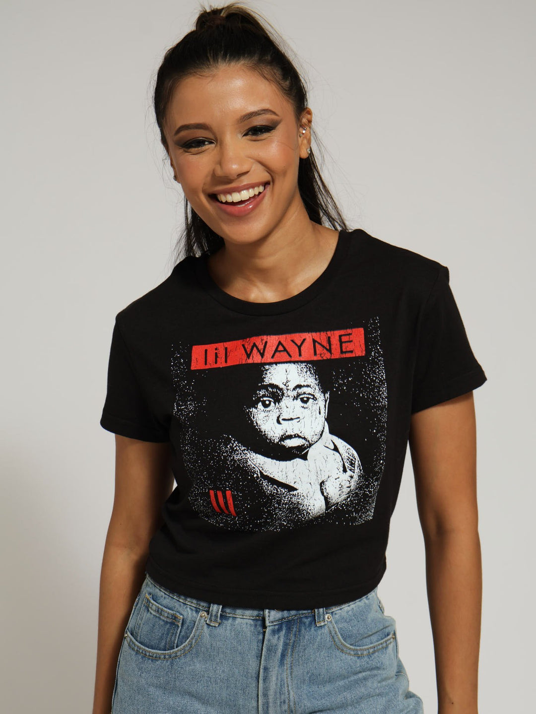 Lil Wayne Crop Tee - Black