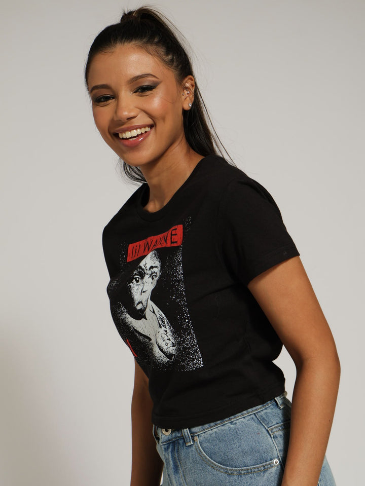 Lil Wayne Crop Tee - Black