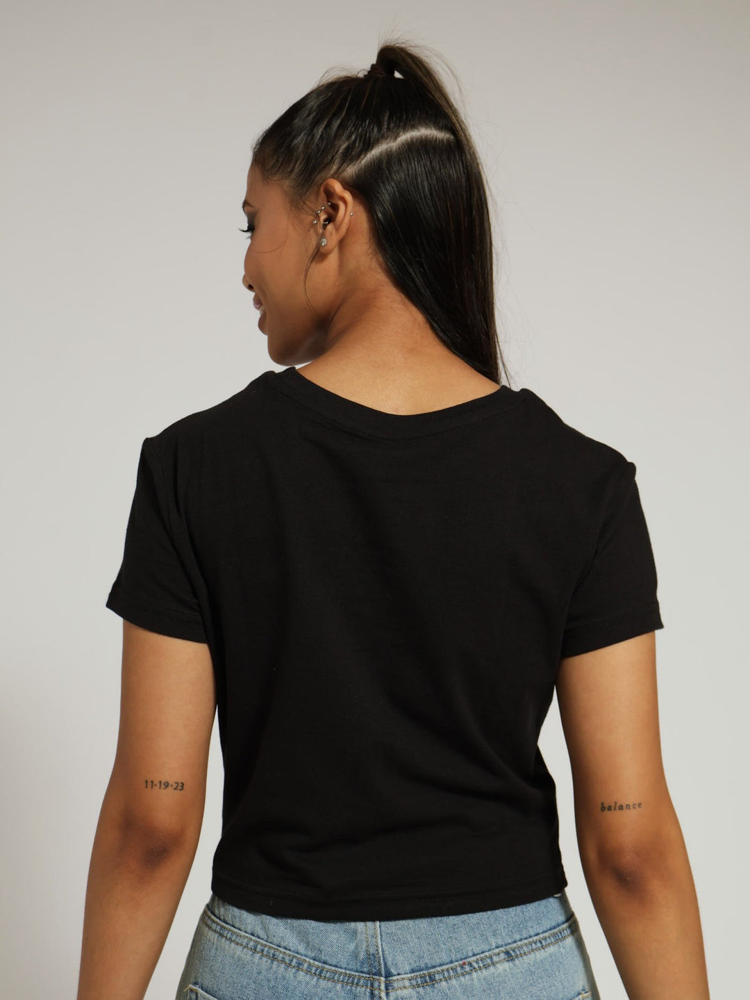 Lil Wayne Crop Tee - Black