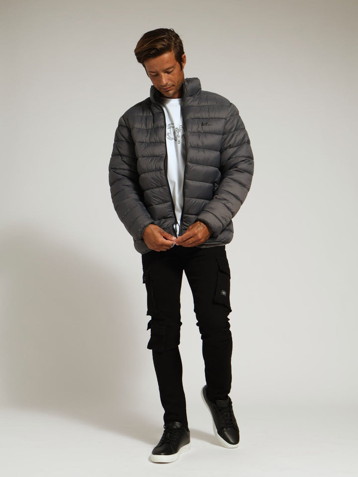 Cass Fur Lined Puffer Jacket - Charcoal