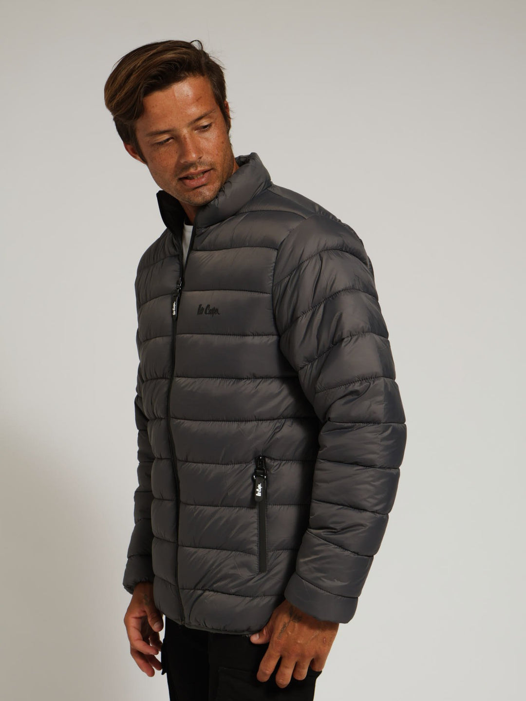 Cass Fur Lined Puffer Jacket - Charcoal