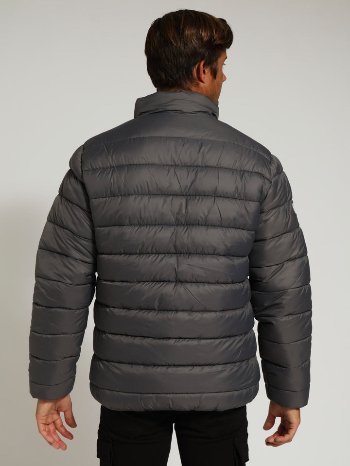 Cass Fur Lined Puffer Jacket - Charcoal