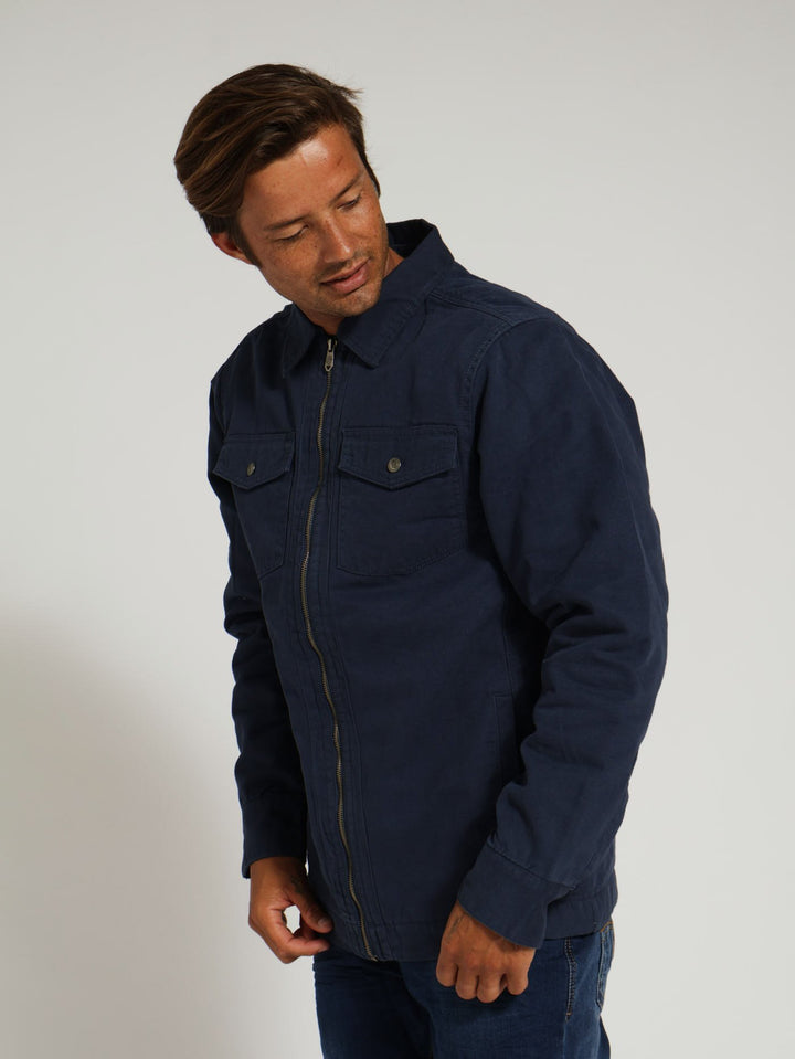 Cotton Canvas Jacket - Navy