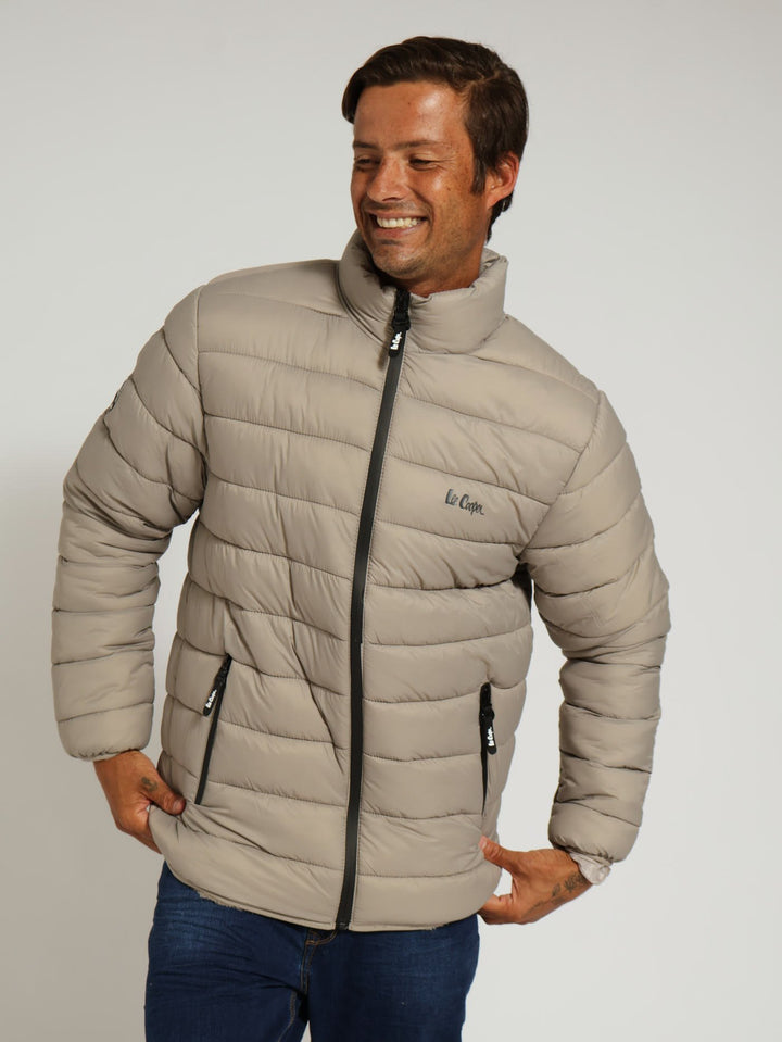 Cass Fur Lined Puffer Jacket - Stone